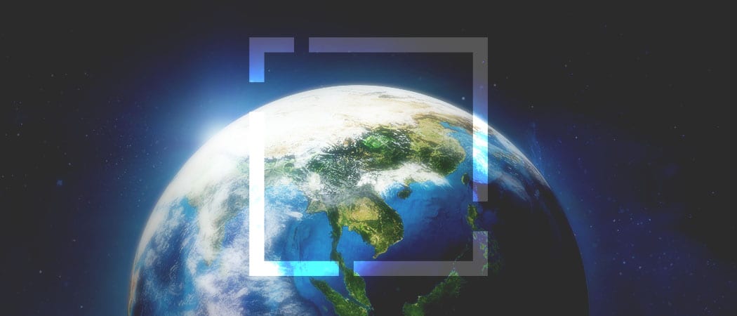 Earth from space with an overlaid Science of Where square logo