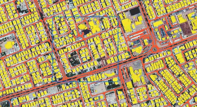 딥러닝 모델을 사용하여 자동으로 식별된 피처를 보여주는 맵
