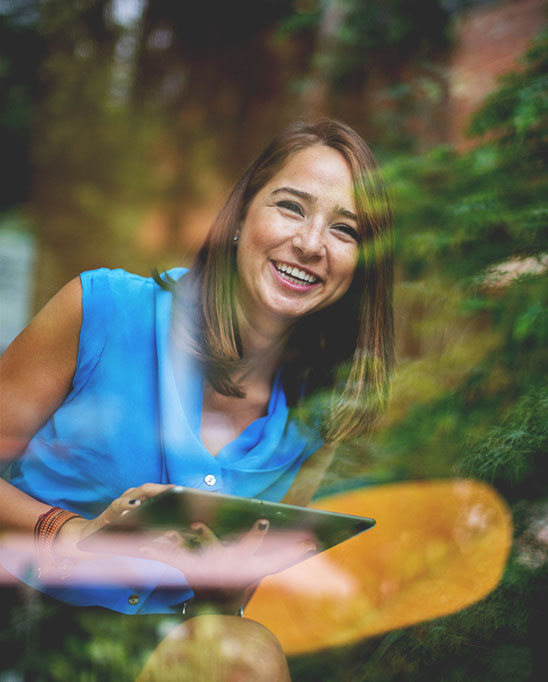 웃고 있는 Esri 직원