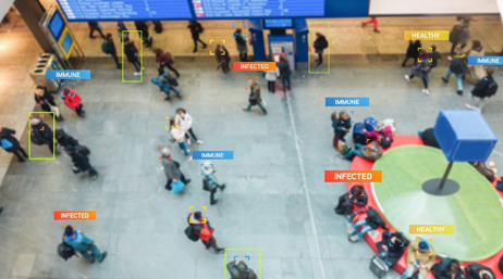 공항 내부의 사람들